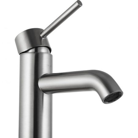ANZZI Valle Single Hole Single Handle Bathroom Faucet in Brushed Nickel L-AZ108BN